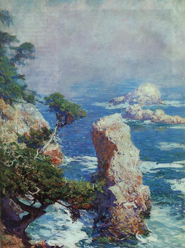 Guy Rose Mist Over Point Lobos Sweden oil painting art
